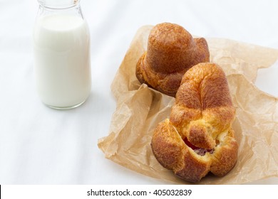 Popover With A Bottle Of Milk