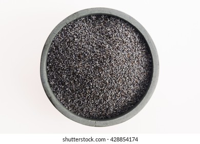 Poppy Seeds Isolated On White