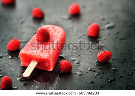 Similar – Foto Bild Erdbeer-Popsicle