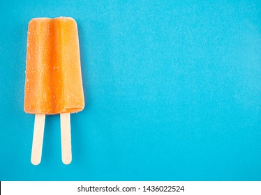 Popsicle on a Blue Background