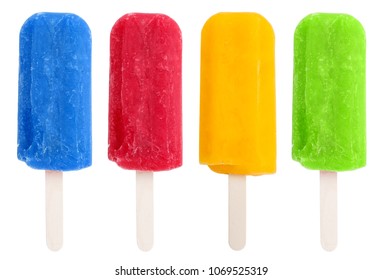 Popsicles popsicle collage assorted ice cream lolly icecream ice-cream summer isolated on a white background