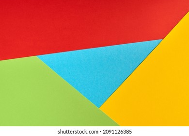 Popular Browser Logo From Paper. Red, Yellow, Green And Blue Colors. Colorful And Bright Logo