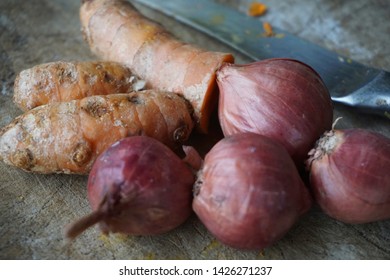 Popular Cuisine During Festival Hari Raya. Preparation In Making Rendang.