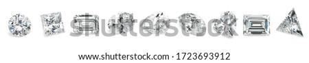 Popular Diamond Shapes Isolated Diamond Shapes on White Background