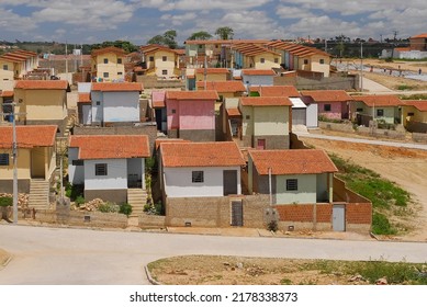 Popular houses built by the Brazilian government for low-income population. Housing. - Shutterstock ID 2178338373