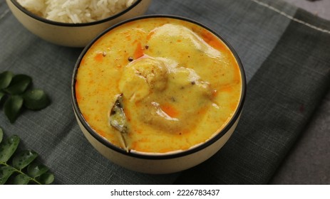 Popular Indian Food Known as Dahi Pkoda or Pakora kadhi is served in a bowl. (Indian Food Concept) - Shutterstock ID 2226783437