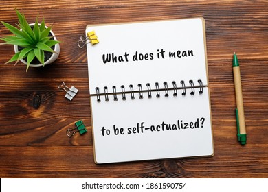 Popular question in psychology - What does it mean to be self-actualized. - Shutterstock ID 1861590754