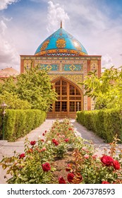 A popular tourist attraction in Yerevan is the Blue Persian Mosque in an atmospheric garden with roses