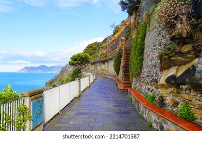 The popular Via Dell Amore, Lovers Lane, in the Cinque Terre village of Riomaggiore