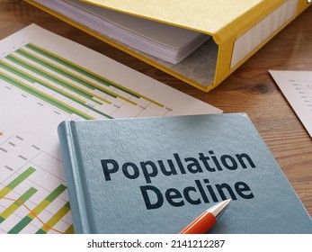 Population Decline Is Shown On A Photo Using The Text