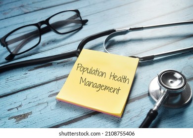 Population Health Management wording. Medical concept