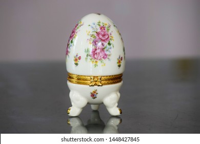 Porcelain Faberge Egg Hand Painted And Handmade