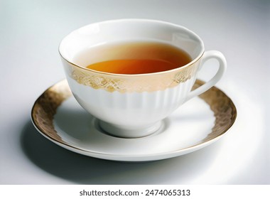 Porcelain service close-up. A teacup - Powered by Shutterstock