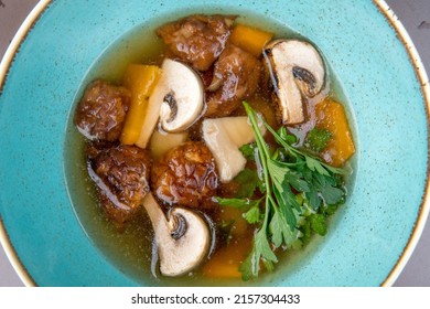 Porcini Mushroom Soup With Parsley