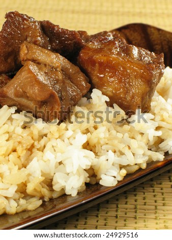 adobo cerdo porc porco soy riso arroz vinegar riz ostron musslor ifugao