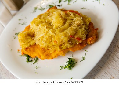 Pork Chop Dish With Sauerkraut - Polish Cuisine