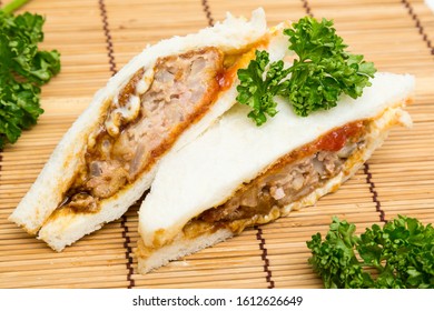 Pork Chop Sandwich With Tonkatsu Sauce