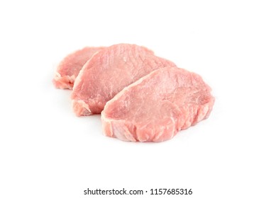 Pork Fillet Isolated On White Background.