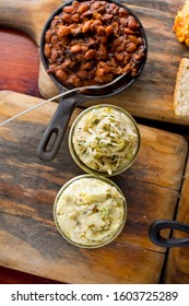 Pork 'n Beans & Sides.Texas Smokehouse Bbq Traditional Sides. Pork N Beans, Coleslaw, Potato Salad, Pickeled Onions, Cucumbers Jalapenos Homemade Corn Bread Typically Served W/ Bbq Meats & Chicken. 