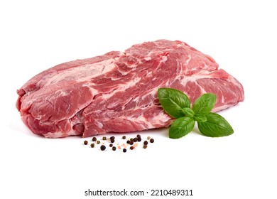Pork Neck Meat isolated on white Background - Shutterstock ID 2210489311
