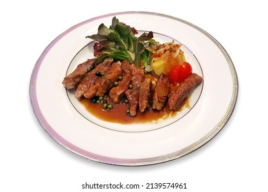 Pork Neck Steak With Black Pepper Sauce