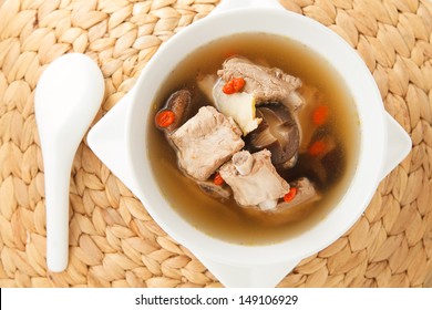 Pork ribs clear soup with chinese herb