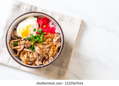 pork rice bowl with egg (Donburi) - japanese food style