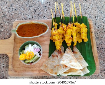 Pork Satay With Soft Roti Dough