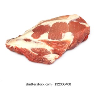 Pork Shoulder On A White Background