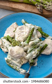 Pork Tenderloin With Asparagus In A Cream Sauce