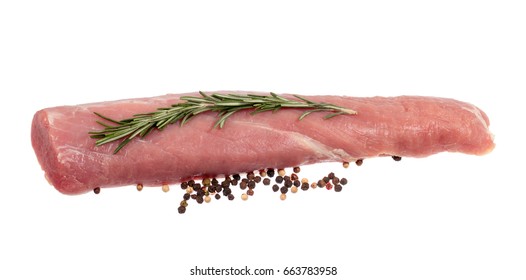 Pork  Tenderloin Isolated On White Background