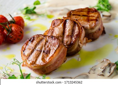 Pork Tenderloin Medallions, Beef Medallions Close-up