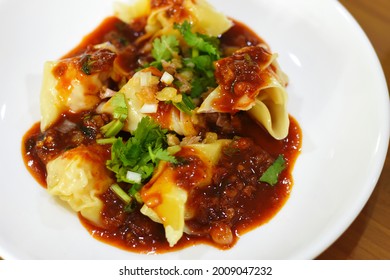 Pork Wonton With Sichuan Sauce Chinese Food