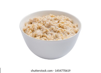 porridge oatmeal on a white background isolated