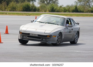 Porsche 944 In Action At A Dallas/Fort Worth Area Porsche Club Of America Autocross On October 14, 2007.