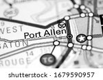 Port Allen. Louisiana. USA on a map