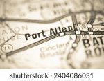 Port Allen. Louisiana. USA on a geography map