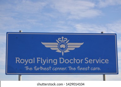 PORT AUGUSTA,SA-MAY 17 2019:Royal Flying Doctor Service Of Australia.It's Medical Organization Provides Emergency And Health Care Services For Australian People In Rural And Remote Areas Of Australia.