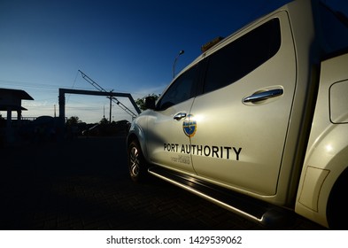 Port Of Belawan, Medan North Sumatera - June 10,2019 ; AUTHORITY OPERATIONAL VEHICLE PORT OF BELAWAN