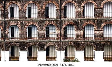 Port Blair, India - June 02, 2019 : Solitary Cells Of Cellular Jail, Once Used By Britishers To Confine And Exile Political Prisoners Taking Part In Indian Freedom Struggle. Now A Historical Monument.