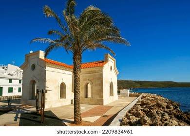 Port Building, Bahia De Fornells. Menorca. Biosphere Reserve. Balearic Islands. Spain.