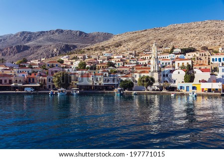 Port of Chalki island, Greece
