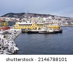 The port city of Harstad, Troms og Finnmark, Norway.