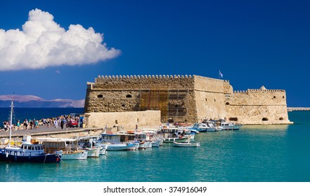 Port In The City Of Heraklion. Crete