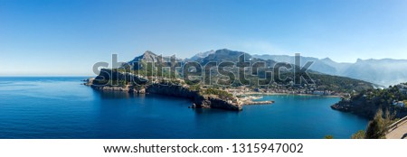 Similar – Port de Sóller Stadt