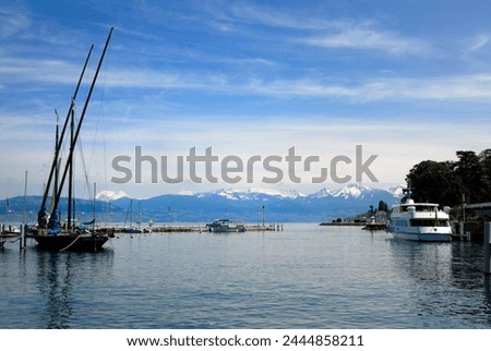 Port des Mouettes, Lac Leman (Lake Geneva), Evian-les Bains, Haute-Savoie, France, Europe