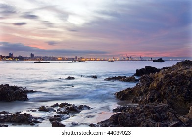 Port Elizabeth City At Sunset