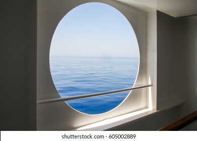 Port Hole Of A Ocean Liner