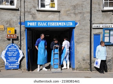 Port Isaac Fishermen Shop, Port Isaac, Cornwall, UK, September 2014