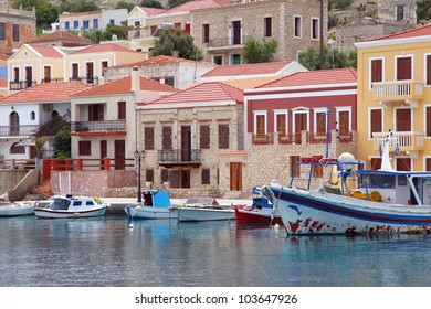 The Port Of The Island Of Halki, Greece